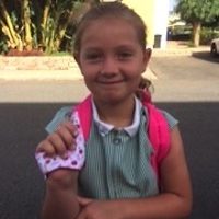 Little girl in Saudia Arabia stops thumb sucking