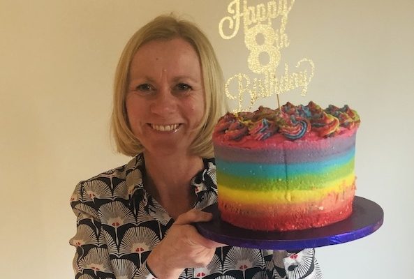Jo Bates celebrating 8 years of thumb sucking success