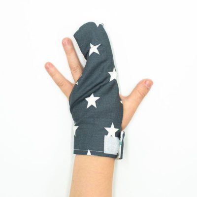 Dark Grey stars Thumbsie® Finger Guard