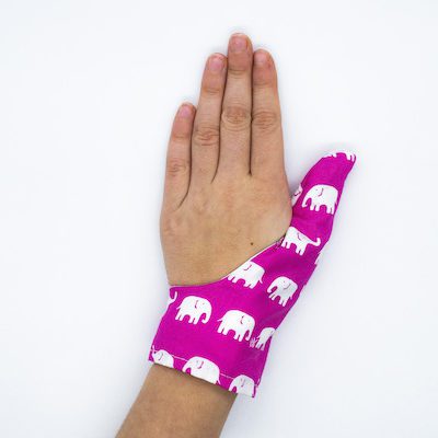 Cerise Pink Elephants Thumbsie® Thumb Guard