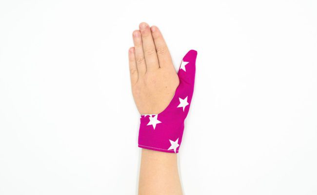 Pink Stars Unicorn Thumbsie® Thumb sucking Guard