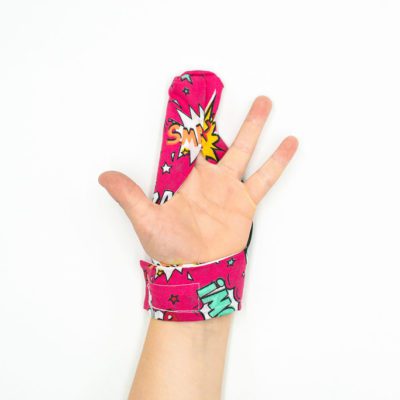 Pink Superhero Thumbsie® Finger Guard